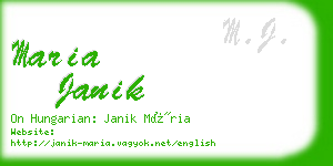 maria janik business card